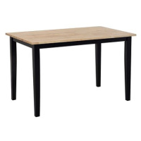 Jídelní stůl dřevěný světle hnědý / černý 120 x 75 cm HOUSTON, 162831