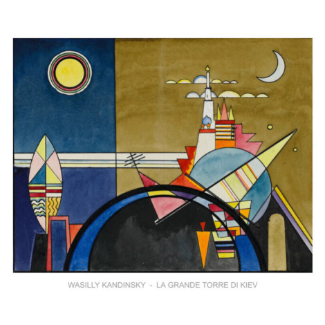 Umělecký tisk La Grande Torre Di Kiev, Vasilij Kandinsky, (80 x 60 cm) MIGNECO&SMITH