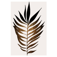 Ilustrace Leaf No.6 DARK GOLD, Kubistika, 26.7 × 40 cm