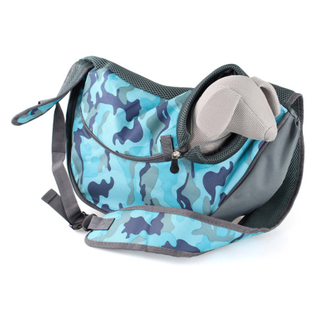 Vsepropejska Travel 2 taška pro psa přes rameno Barva: Modrý-maskáč, Dle váhy psa: do 2 kg