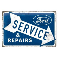 Plechová cedule Ford - Service & Repairs, (30 x 20 cm)