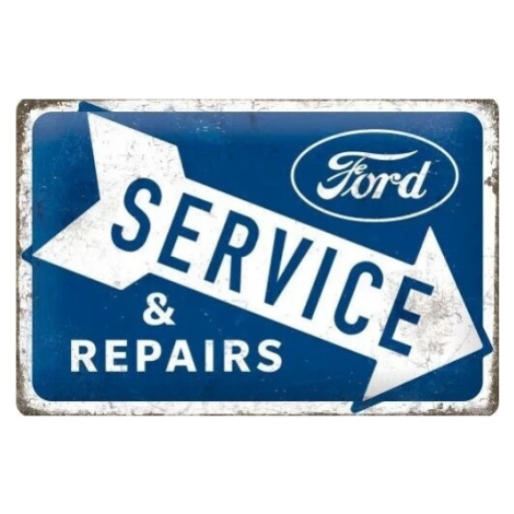 Plechová cedule Ford - Service & Repairs, (30 x 20 cm) POSTERSHOP