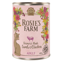 Rosie's Farm konzervy, 18 x 400 g, za skvělou cenu - jehněčí a kuřecí