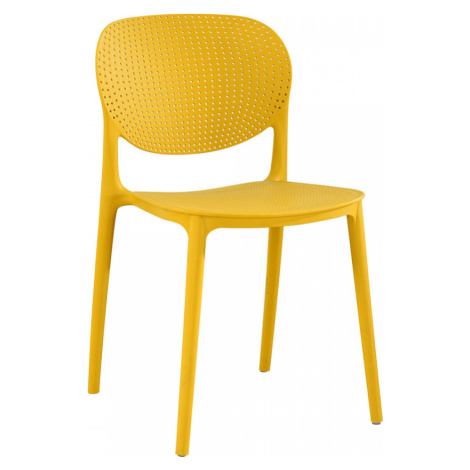Tempo Kondela Stohovatelná židle FEDRA new - žlutá + kupón KONDELA10 na okamžitou slevu 3% (kupó
