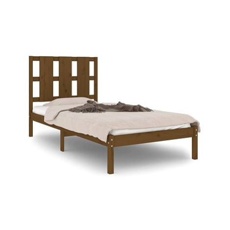 Rám postele medově hnědý masivní borovice 100 × 200 cm, 3105593 SHUMEE
