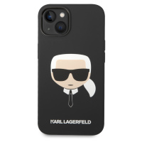 Zadní kryt Karl Lagerfeld Liquid Silicone Karl Head pro Apple iPhone 14 Plus, černá