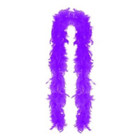 Boa fialové s peřím - charlestone - 180 cm