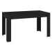 Shumee Jídelní stůl černý 140 × 74,5 × 76 cm dřevotříska