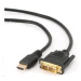 GEMBIRD Kabel HDMI - DVI 1, 8m (M/M, DVI-D, Single Link, zlacené kontakty, stíněný)