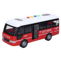 Autobus s efekty 25 cm červený