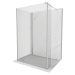 MEXEN/S Kioto Sprchová zástěna WALK-IN 105 x 100 x 40 cm, transparent, nikl kartáčovaná 800-105-