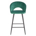 Barová židle LEO – samet, více barev Šedá
