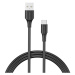 Kabel Vention USB 2.0 A to USB-C 3A cable 0.25m CTHBC black