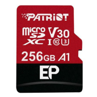 Patriot V30 A1/micro SDXC/256GB/100MBps/UHS-I U3 / Class 10/+ Adaptér