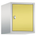 C+P Nástavná skříň CLASSIC, 1 oddíl, šířka oddílu 400 mm, světlá šedá / sírová žlutá