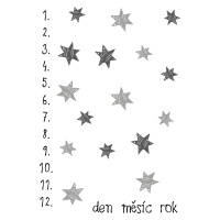 ELIS DESIGN Milníková deka na focení miminek Šedé hvězdičky varianta: se jménem miminka