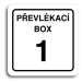 Accept Piktogram "převlékací box X" (80 × 80 mm) (bílá tabulka - černý tisk)