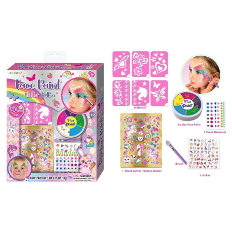 Tatoo studio s barvami na obličej ALLTOYS