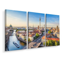 Vícedílné plátno Řeka Spréva A Panoramatický Výhled Na Berlín II. Varianta: 100x150