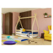 Benlemi Dětská dřevěná postel SAFE 5v1 ve tvaru teepee se zábranou a přistýlkou Zvolte barvu: Bé