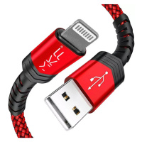 Kabel USB A na Lightning, 20W, 2A, 1,2 m, červená
