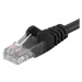 PremiumCord Patch kabel UTP RJ45-RJ45 level 5e, 3m, černá - sputp03C