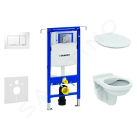 GEBERIT Duofix Set předstěnové instalace, klozet Alpha se sedátkem, tlačítko Sigma30, bílá/chrom