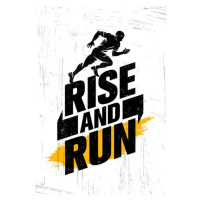 Ilustrace Rise And Run. Marathon Sport Event, subtropica, 26.7 × 40 cm