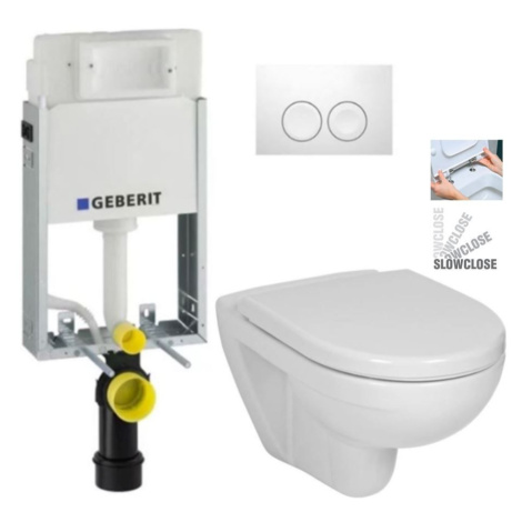 GEBERIT KOMBIFIXBasic vč. bílého tlačítka DELTA 21 + WC JIKA LYRA PLUS + SEDÁTKO DURAPLAST SLOWC