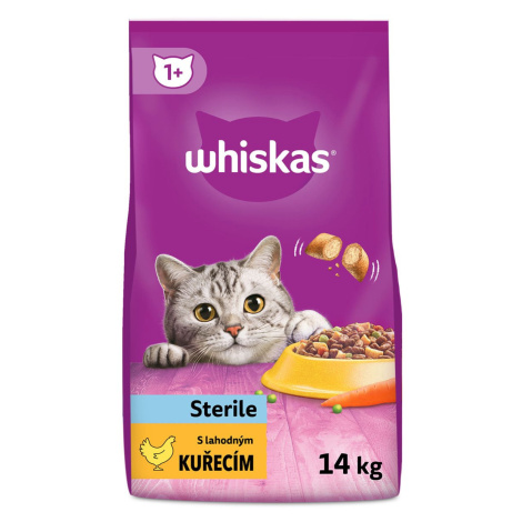 Whiskas Sterile granule s kuřecím pro kastrované kočky 14kg