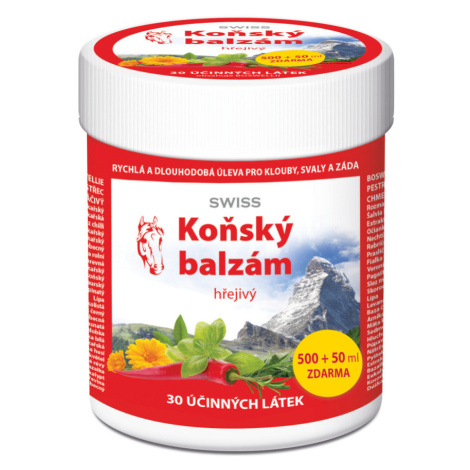 SWISS Koňský balzám Hřejivý  500+50 ml