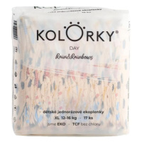 KOLORKY DAY Plenky jednorázové eko, déšť & duhy XL (12-16 kg) 17 ks