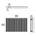 Aquamarin 77484 Aquamarin Horizontální radiátor, 600 x 886 x 69 mm
