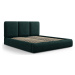 Tmavě zelená čalouněná dvoulůžková postel s úložným prostorem s roštem 160x200 cm Brody – Mazzin