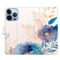 iSaprio flip pouzdro Ornamental Flowers 03 pro iPhone 13 Pro