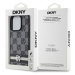 Zadní kryt DKNY PU Leather Checkered Pattern and Stripe pro Apple iPhone 14 Pro Max, černá