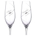 Dekorant svatby Svatební sklenice na šampaňské Silhouette City s kamínky Swarovski 210 ml 2KS