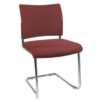 Topstar Židle pro návštěvy, stohovací, pružná podnož, čalouněné opěradlo, bal.j. 2 ks, bordó