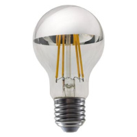 Diolamp LED Filament zrcadlová žárovka A60 8W/230V/E27/2700K/900Lm/180°/DIM stříbrný vrchlík
