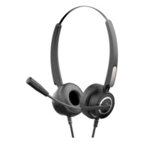 HP DHE-8000, Call Center headset, ovládání hlasitosti, černá, USB (2.0)