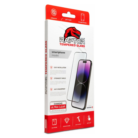 Swissten Raptor Diamond Ultra Clear 3D temperované sklo pro Apple iPhone 14 černé