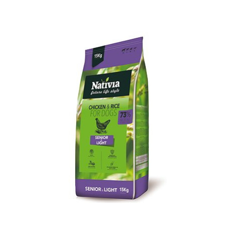 Nativia Senior & Light – Chicken & Rice 15 kg