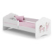 ArtAdrk Dětská postel CASIMO | se zábranou Provedení: Pejsek a kočičkou