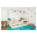 Vyspimese.CZ Dětská postel Ariel se zábranou-dva šuplíky Rozměr: 80x160 cm, Barva: bílá