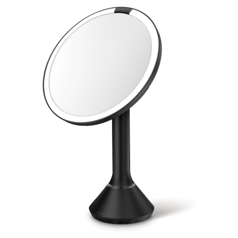Kosmetické zrcátko Simplehuman Sensor Touch, DUAL LED osvětlení, 5x, dobíjecí, černá ocel