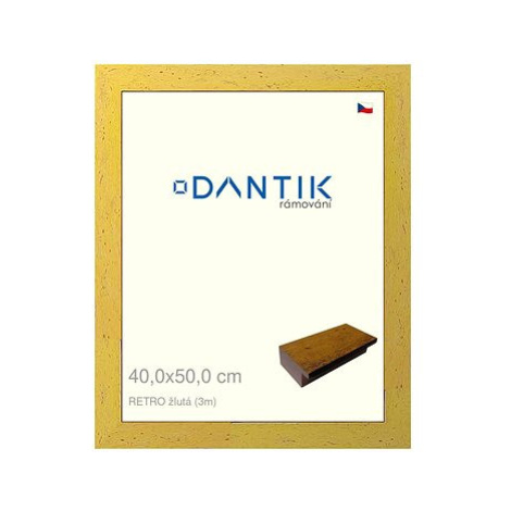 DANTIK rámeček 40 × 50, RETRO žlutý plexi čiré