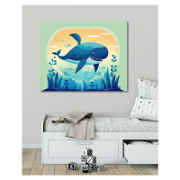 Obrazy na stěnu - Žralok Rozměr: 40x50 cm, Rámování: vypnuté plátno na rám
