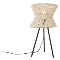 Orientální stolní lampa šedá - Leonard