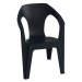 MARINA plastové křeslo,  grafit