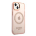 Guess GUHMP14MHTCMP hard silikonové pouzdro iPhone 14 PLUS 6.7" pink Gold Outline Translucent Ma